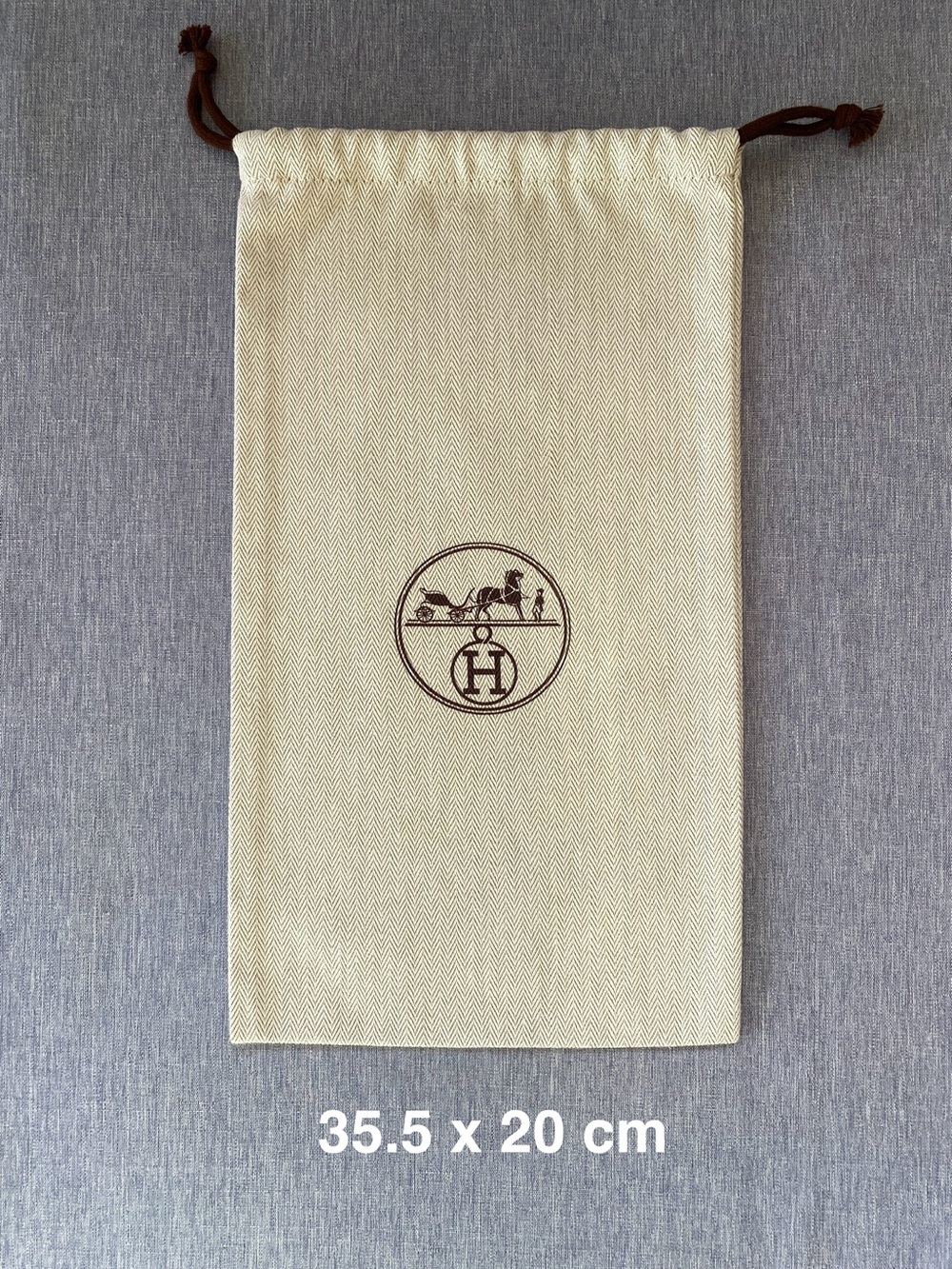 NWOT Authentic Hermès | Drawstring Dust Bag DIY Upcycled Projects Gift Storage